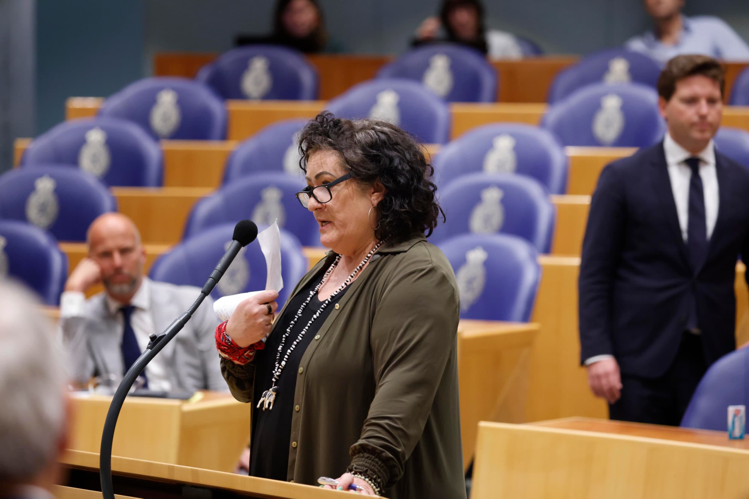 Caroline van der Plas blijft het gezicht van BBB in de Tweede Kamer en moet volgens Vergaderboer het boerengeluid stevig blijven vertolken. Foto: Roel Dijkstra