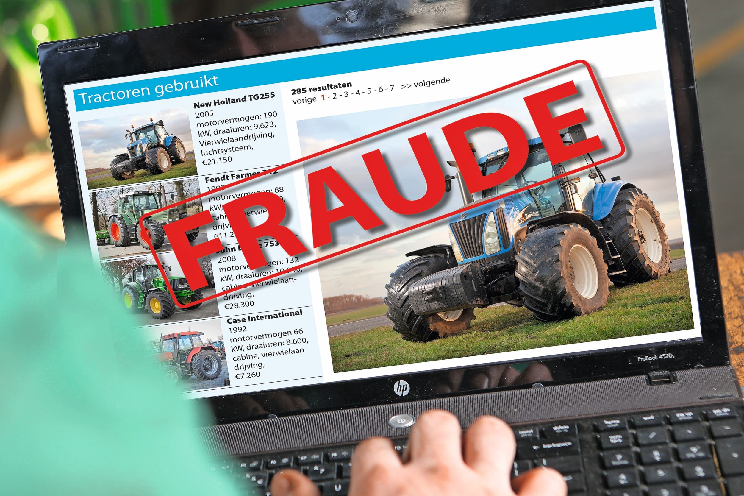Fraudeurs hacken soms het account van een gerenommeerde verkoper om vervolgens onder ‘vertrouwde’ naam materieel aan te bieden. Foto: Boerderij