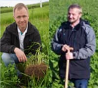 Adviseurs Mario Reinhold (links) en Andreas Krallinger van DSV zaden Nederland BV.