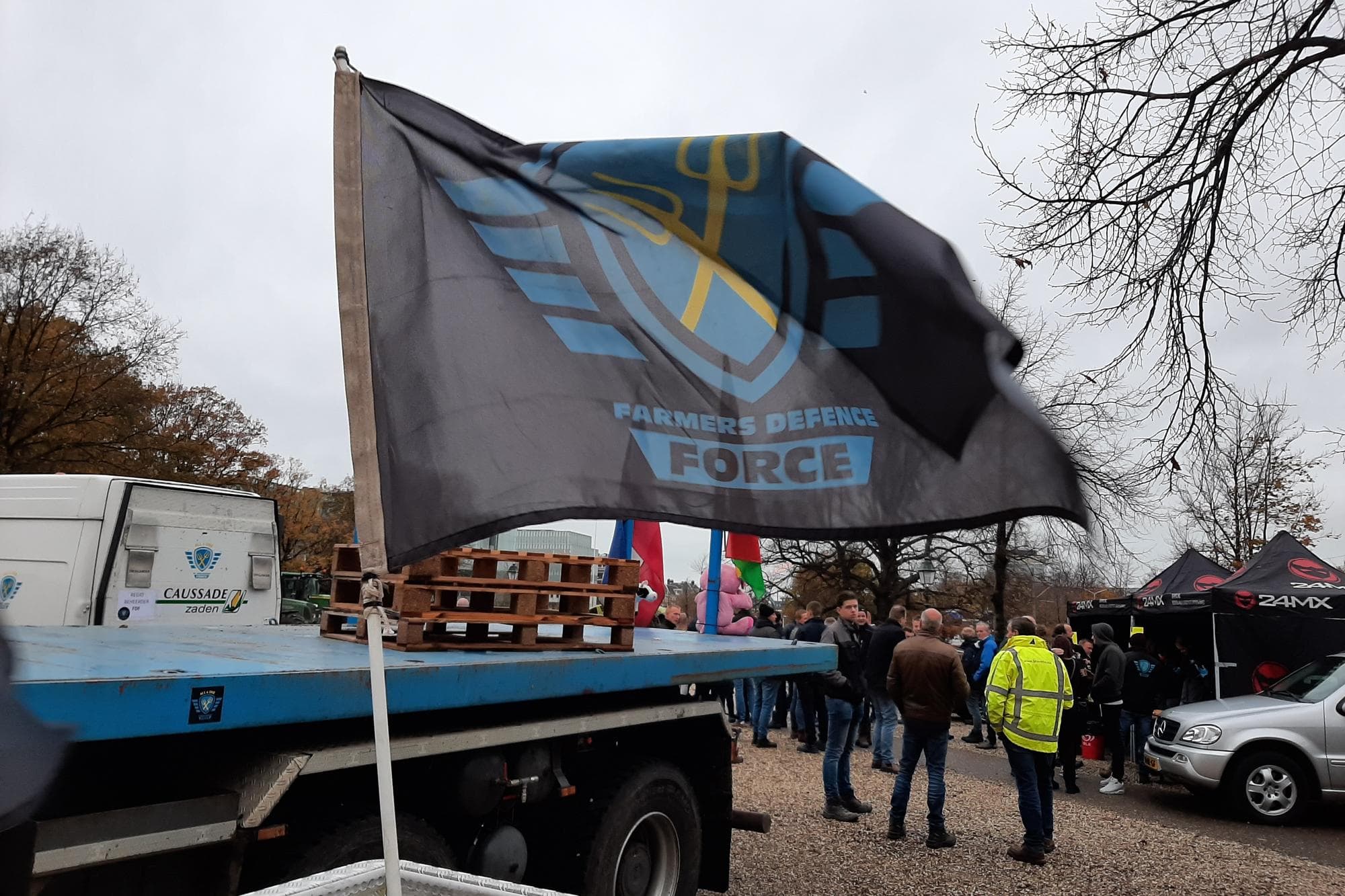Farmers Defence Force organiseerde de acties in de nacht van zondag op maandag niet, maar staat wel achter de actievoerende boeren. Grootschalige acties zoals eerder in Den Haag staan vooralsnog niet op stapel. Archieffoto: Mariska Vermaas