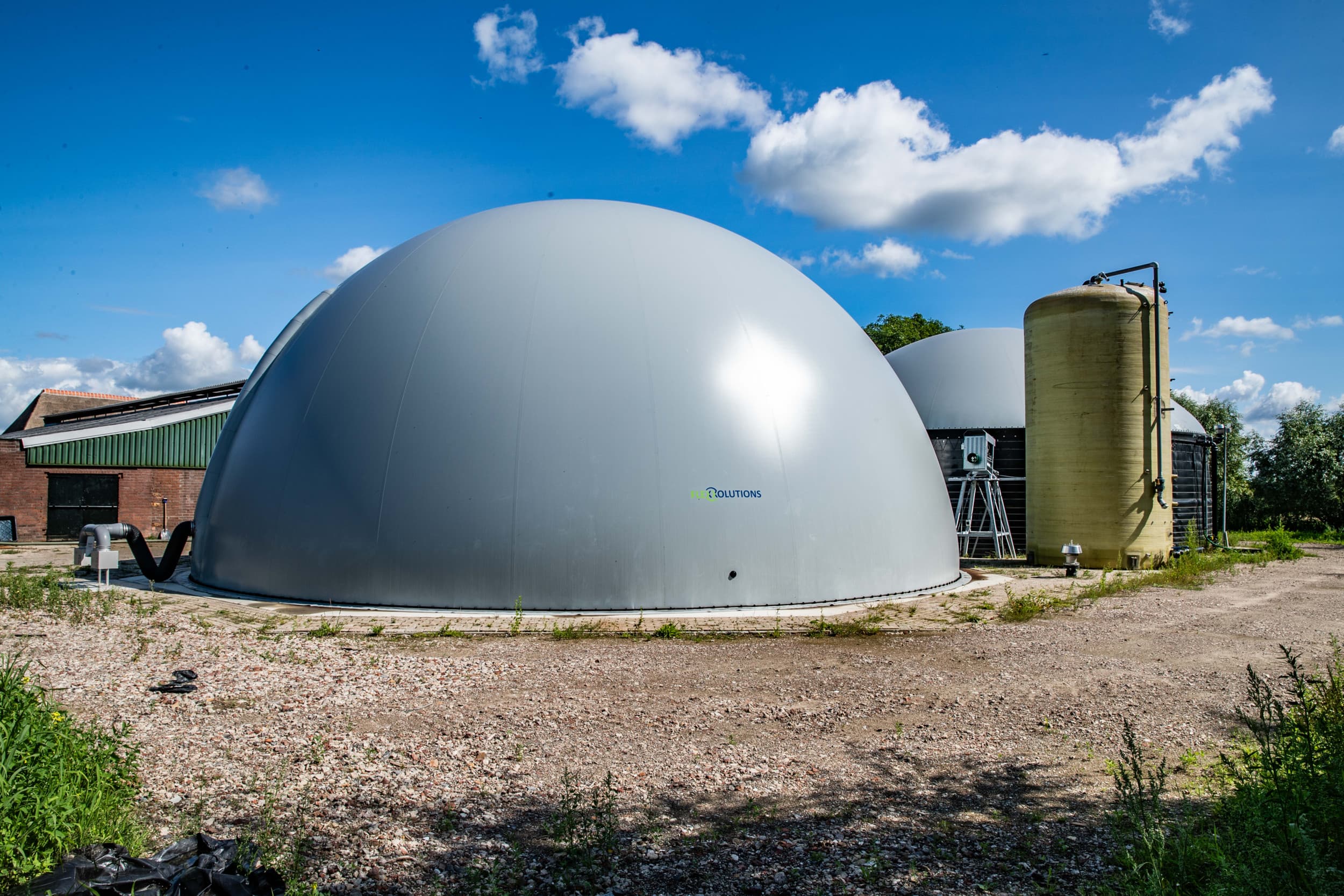 Een mestvergister. Groen gas is gemaakt door groente-, fruit- en tuinafval en mest te vergisten. Foto: Ronald Hissink