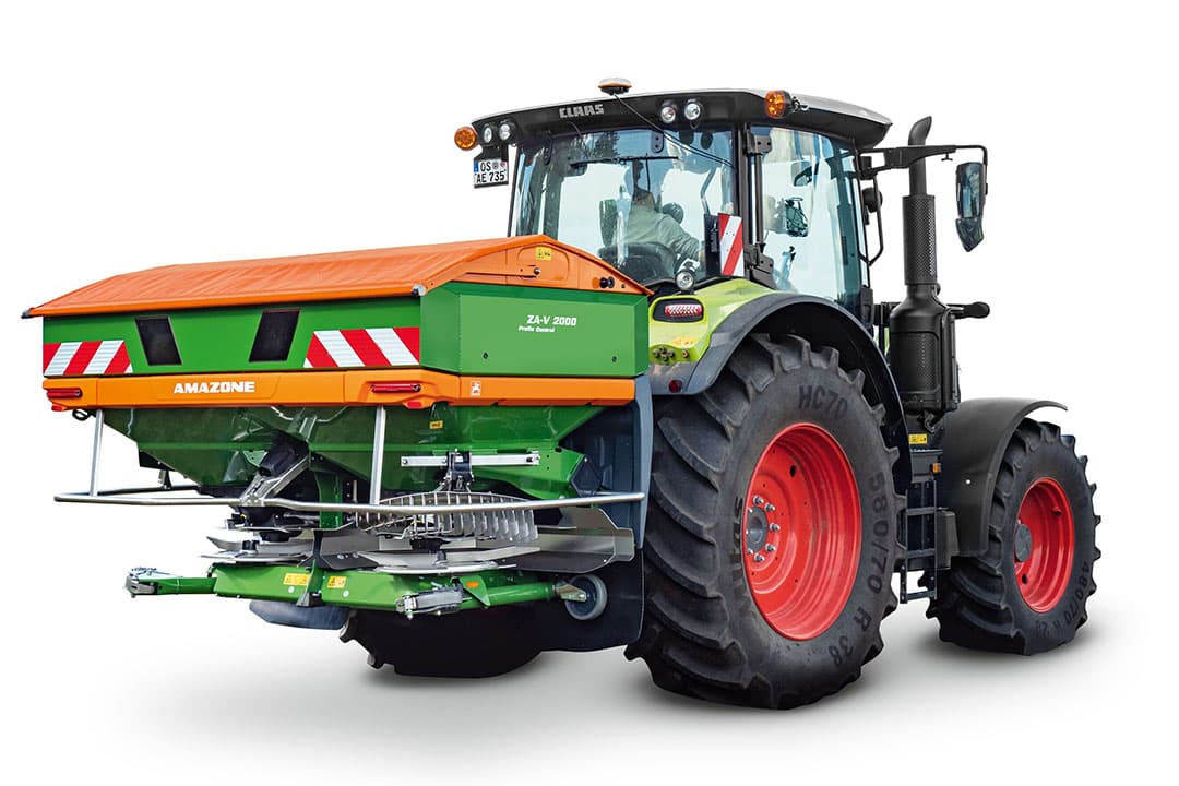 Amazone bouwt de ZA-V-weegstrooier in verschillende varianten. Kies je een ZA-V Profis Control, dan is de AmaSpread 2-terminal een optie.