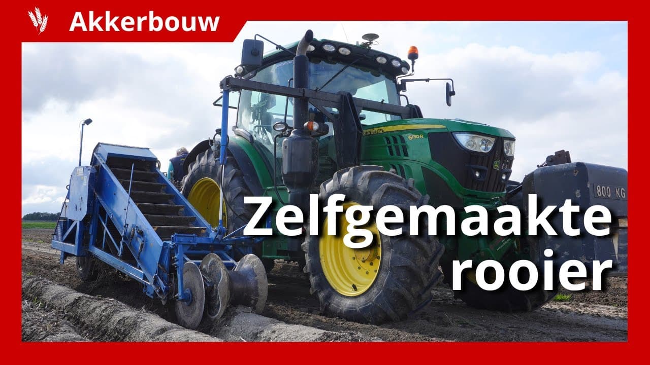 Video | Aardappelen rooien met zelfgemaakte rooimachine