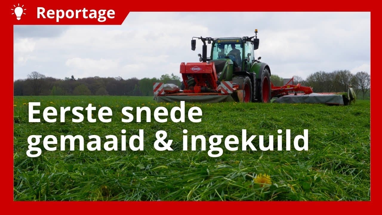 Video | Eerste echte snede gras van 2024 gemaaid en ingekuild