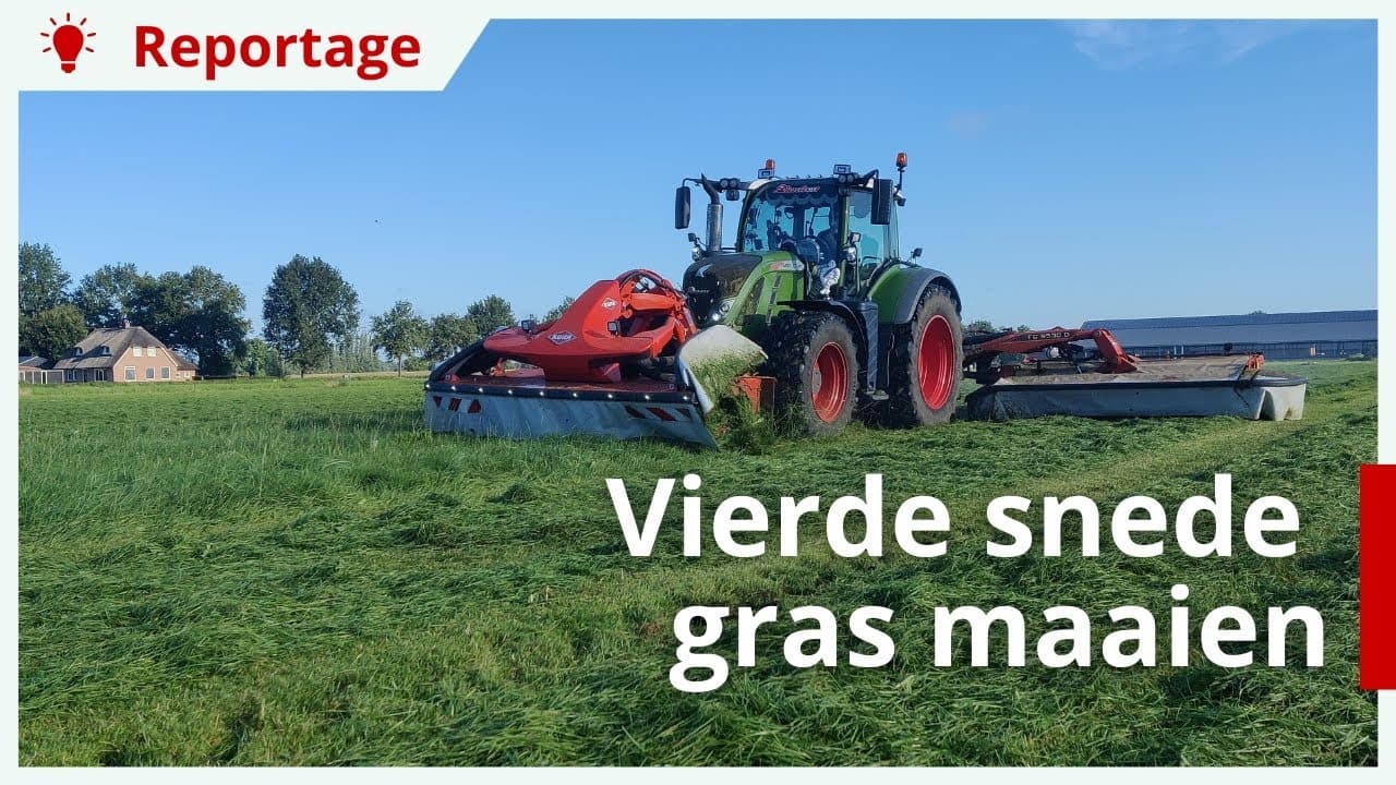 Vierde snede gras maaien