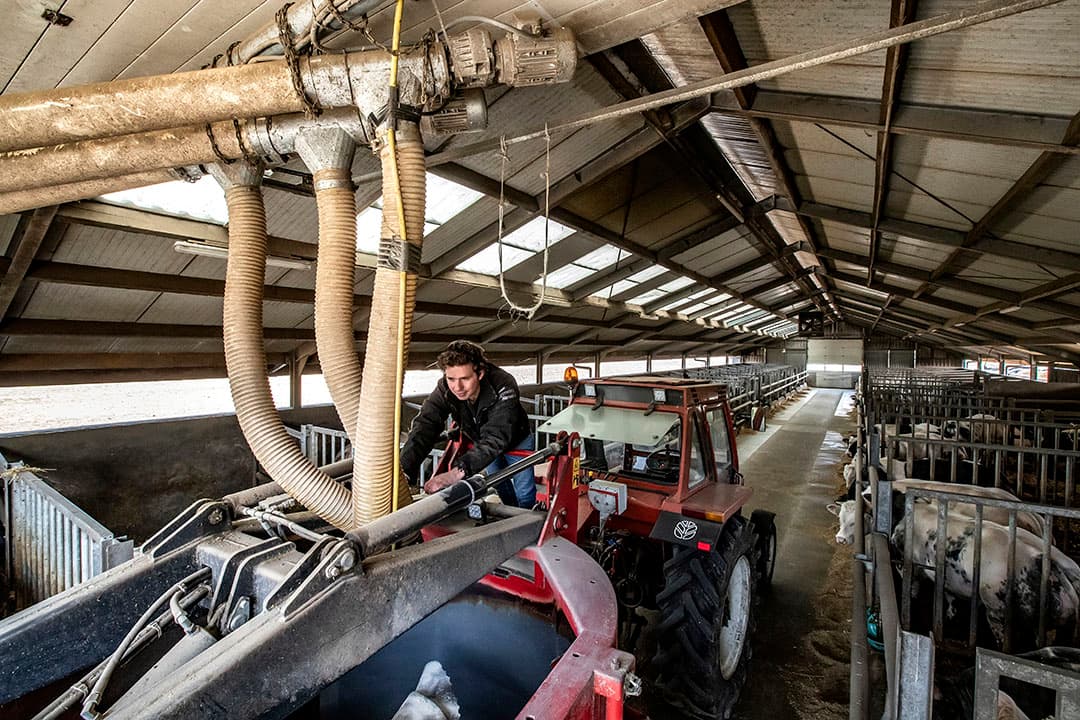 Met de voerachtergrond van Bas is de aandacht voor voeding niet verwonderlijk. Hij kan zes grondstoffen bijmengen. - Foto: Ronald Hissink