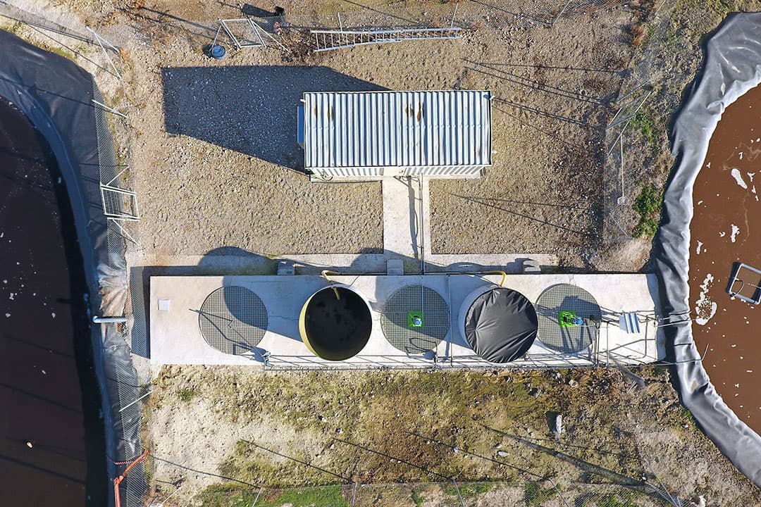 Een luchtfoto van de DFS-installatie in Spanje. - Foto: DFS