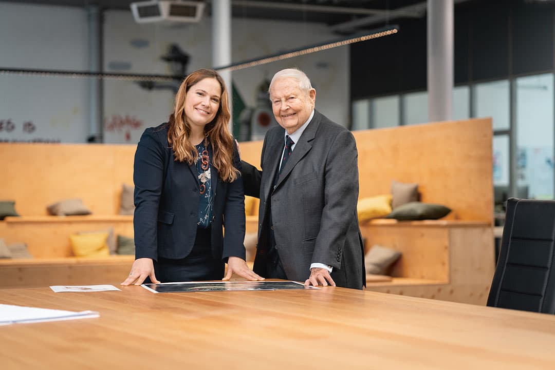 Helmut Claas en zijn dochter Cathrina Claas-Mühlhäuser. - Foto: Claas