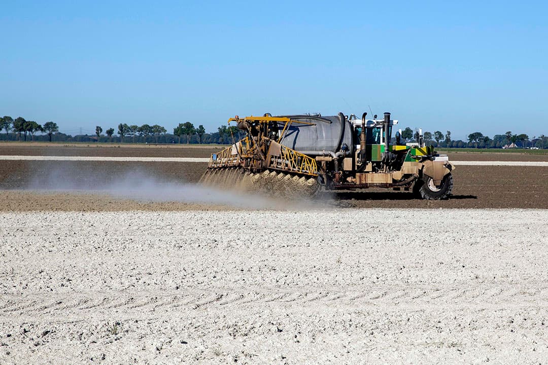 In het noorden van Frankrijk, in Voivre-les-le-Mans, is begonnen met de oogst van soja. De meeste boeren slaan deze lokaal op in hun eigen silo. Foto: AFP