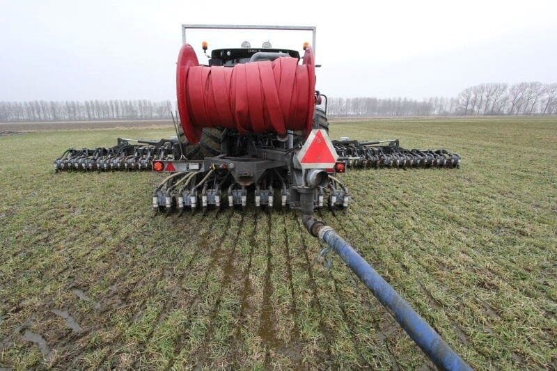 Op dit perceel stond vorig jaar tarwe waar gras als groenbemester onder is gezaaid. Schapen hebben dit kort gehouden. Duidelijk is dat het perceel niet droog is.