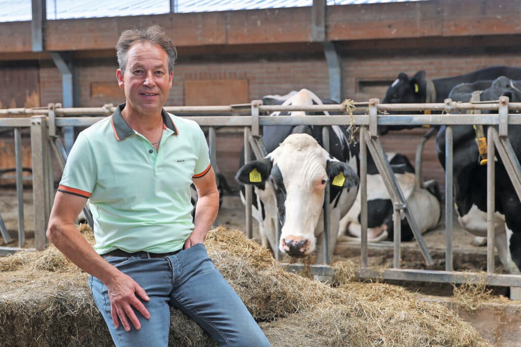 Wim Vogels (59), melkveehouder en fokker op melkveebedrijf Hoekland Holstein in Erp (N.-Br.) Foto: Bert Jansen