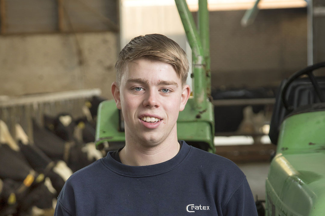 Sam Lepoutre in Batenburg (Gld): 'Ik wil nog steeds boer worden.' - Foto: Koos Groenewold