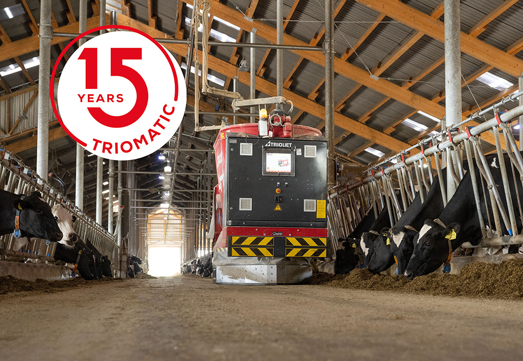 Het Triomatic automatisch voersysteem bestaat dit jaar 15 jaar! - Foto: Trioliet