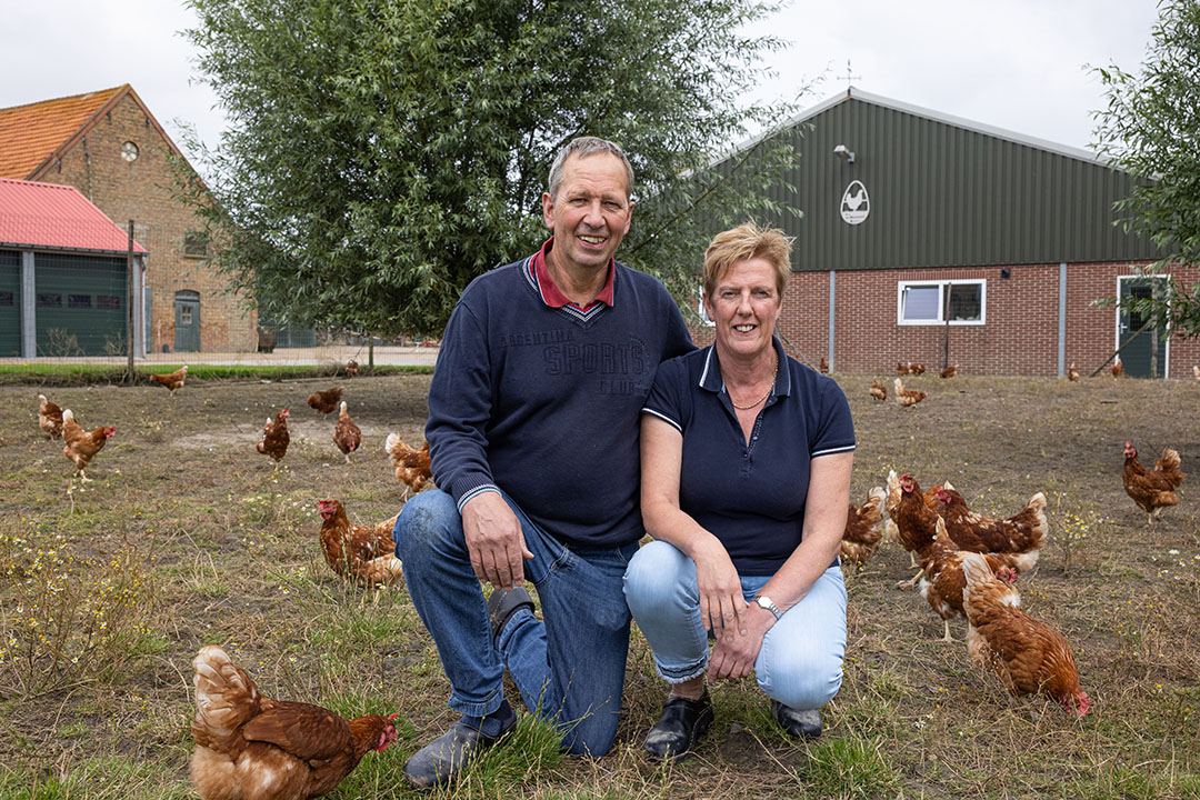 Carla samen met haar man André (62).
