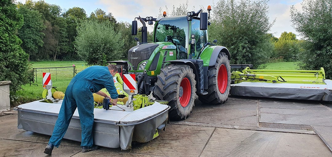 De Claas Autoswather klaar voor vertrek. Jan Gerritsen: