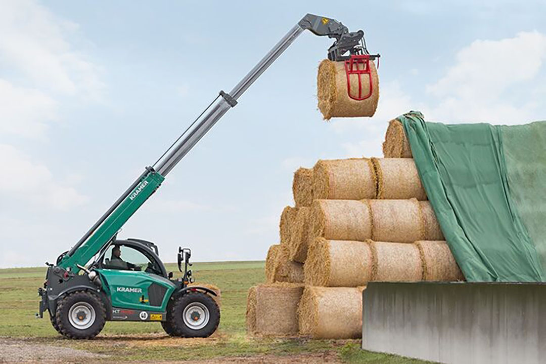 De KT3610 heeft een hefhoogte van 9,5 meter, het laadvermogen is 3,6 ton. - Foto: Kramer