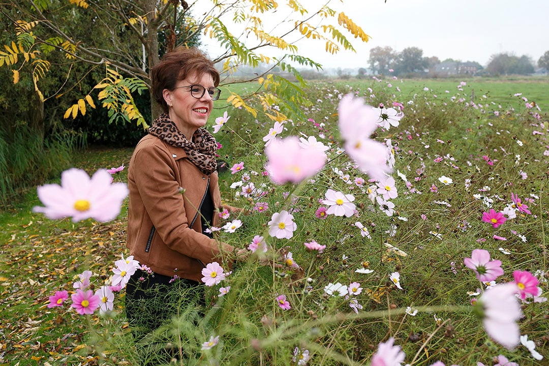 Om samen met haar medeburgers de biodiversiteit te herstellen, biedt Leonie grond aan om bloemen te zaaien.