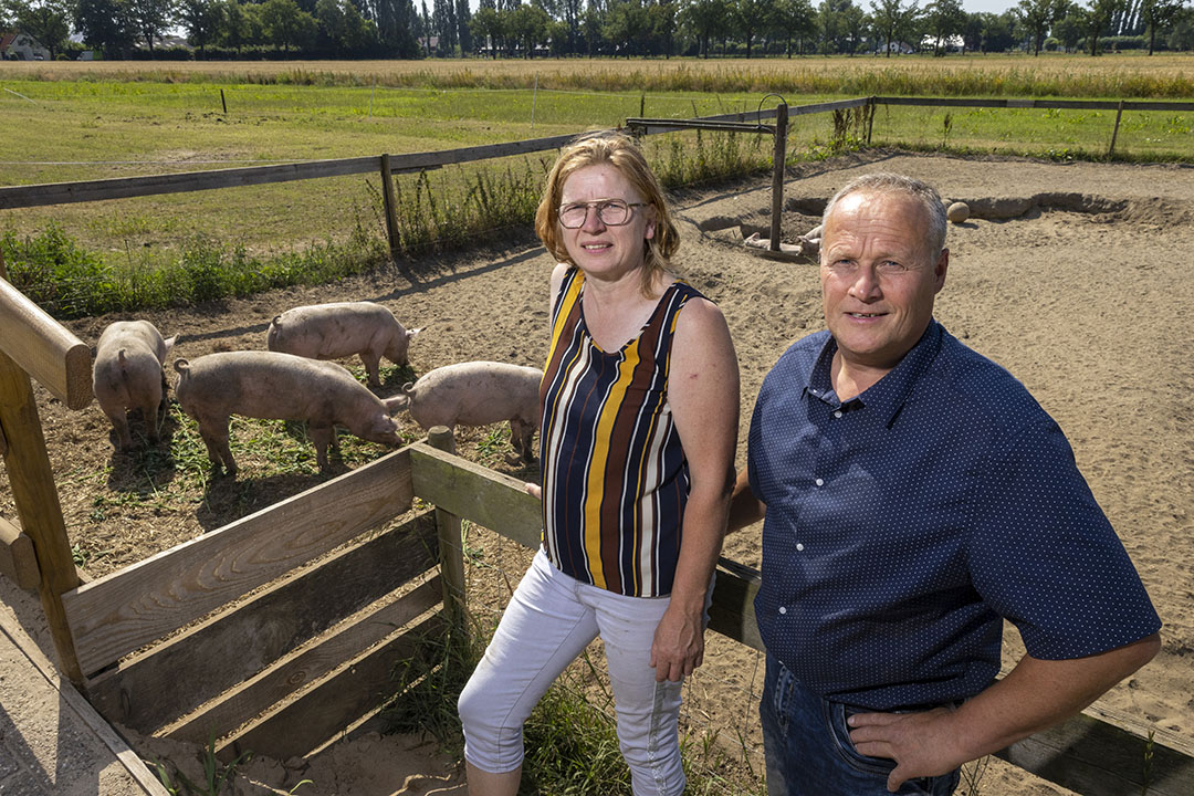 Wilma runt het bedrijf met echtgenoot Tonnie. Vroeger boerden ze regulier grootschalig, nu regionaal, duurzaam en met nog meer aandacht voor dierenwelzijn.