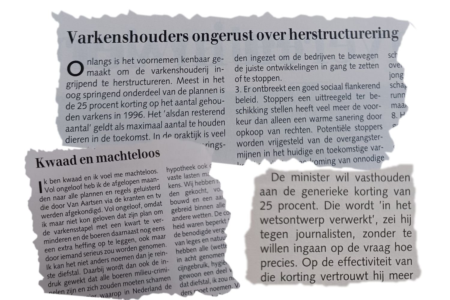 Onrust over Wet Herstructurering Varkenshouderij