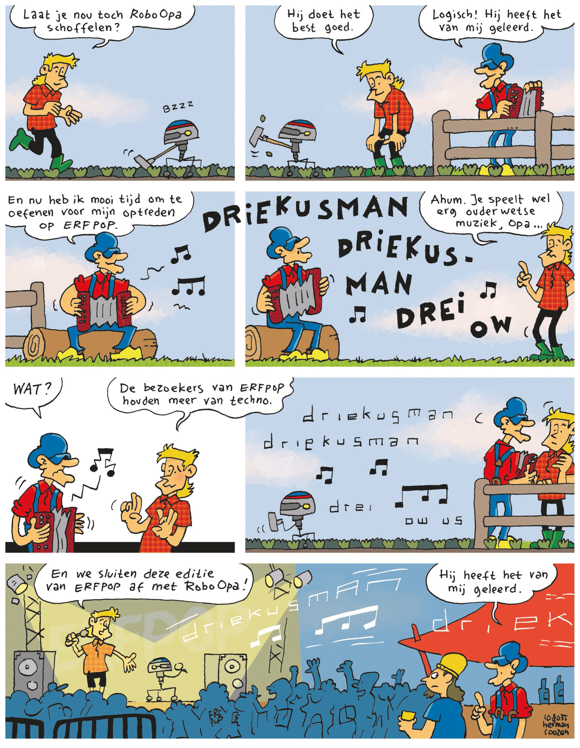 Strip opa met robot