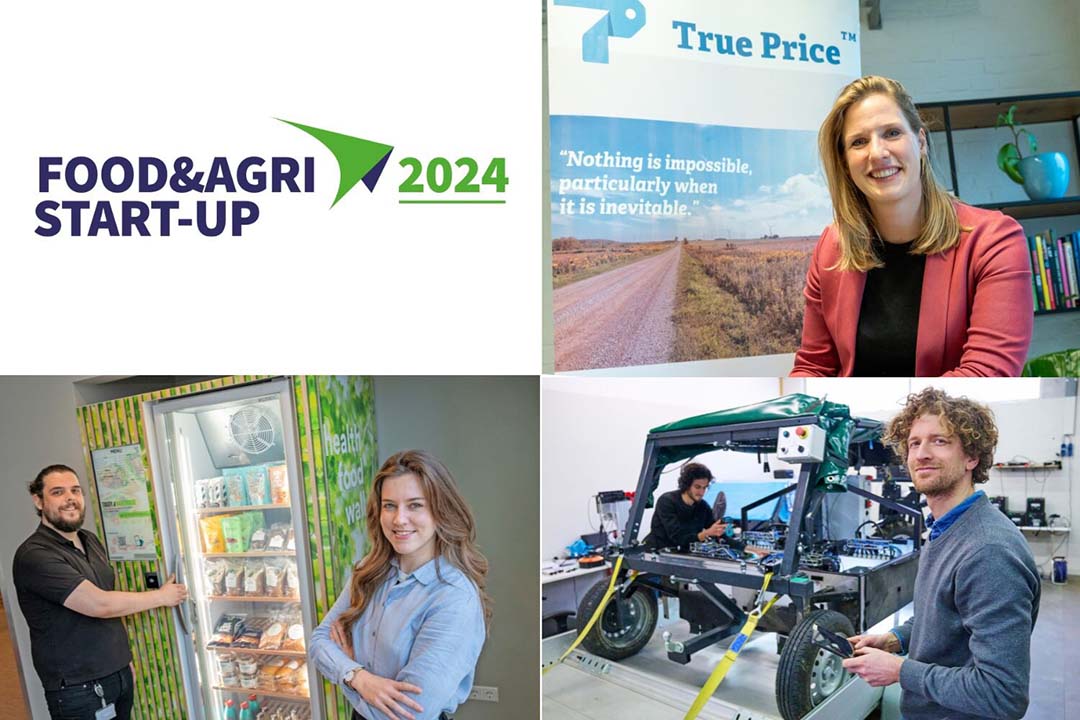 De 3 genomineerden voor titel ‘Beste Food & Agri Start-up 2024’; Health Food Wall, Time Travelling Milkman en Trabotyx.